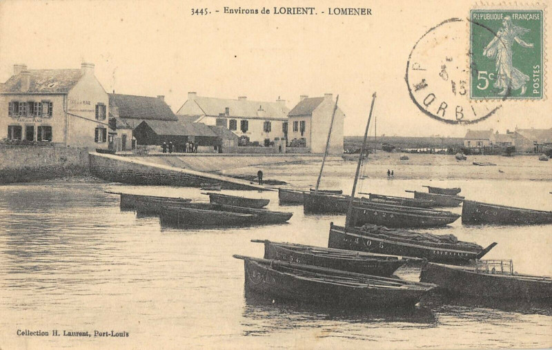 Carte postale ancienne Environs De Lorient Lomener à Lorient