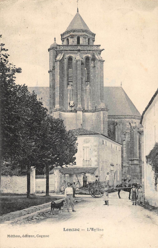 Carte postale ancienne Lonzac Eglise à Lonzac