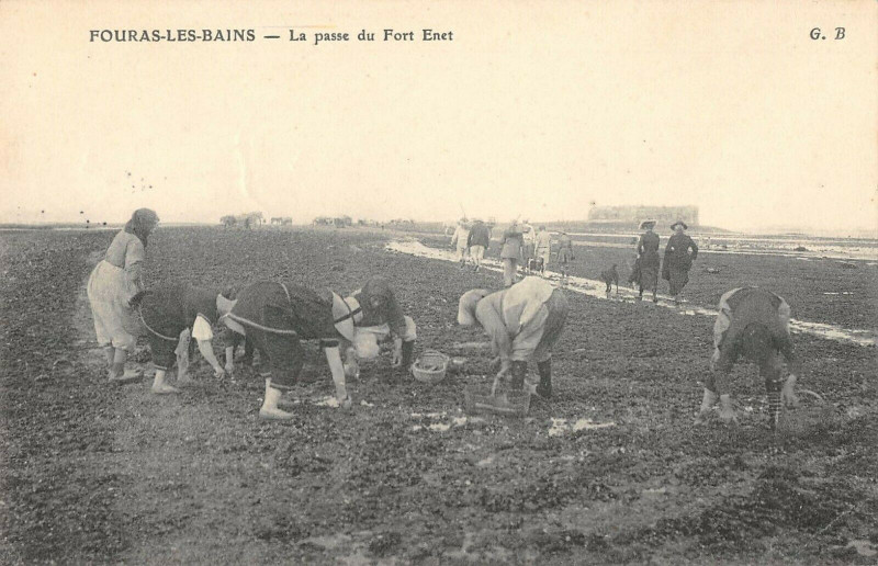Carte postale ancienne Fouras Les Bains La Passe Du Fort Enet à Fouras
