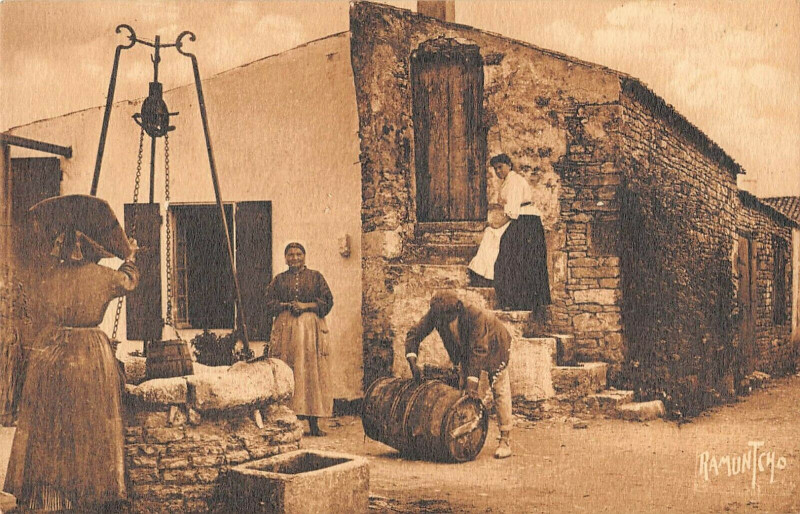 Carte postale ancienne Environs De Saint Denis D'Oleron Scene Villageoise De La Bree