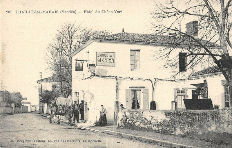 Carte postale ancienne Chaille Les Marais Hotel Du Chene Vert