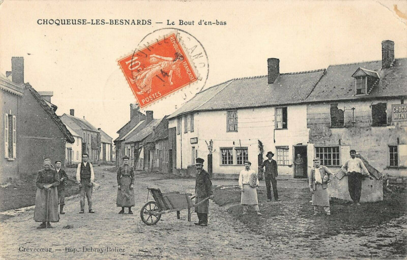 Carte postale ancienne Choqueuse Les Besnards Le Bout D'En Bas