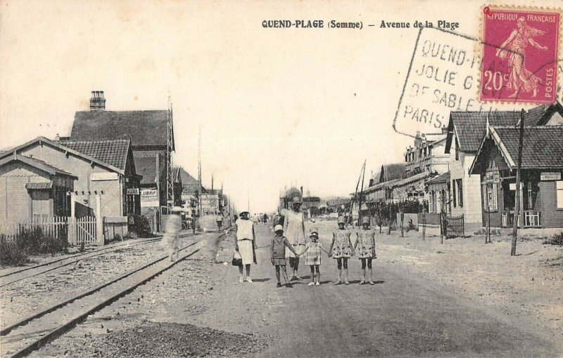 Carte postale ancienne Quend Plage Avenue De La Plage à Quend