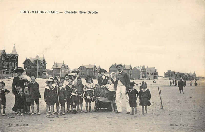 Carte postale ancienne Fort Mahon Plage Chalets Rive Droite à Fort-Mahon-Plage