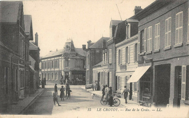 Carte postale ancienne Le Crotoy Rue De La Croix à Rue