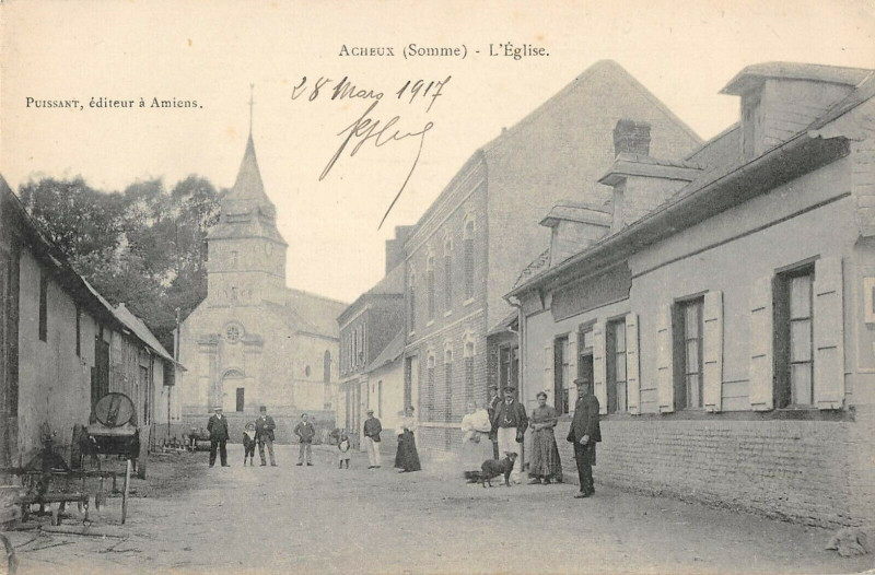 Carte postale ancienne Acheux L'Eglise