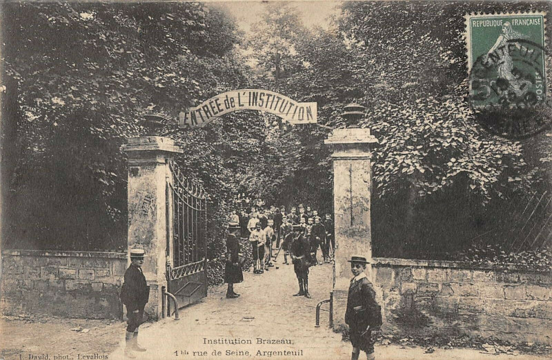 Carte postale ancienne Argenteuil Institution Brazeau 1bis Rue De Seine à Argenteuil