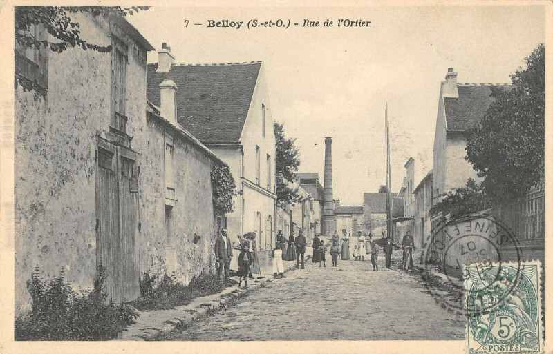 Carte postale ancienne Belloy Rue De L'Ortier