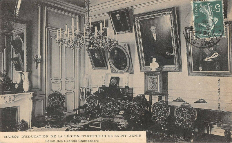 Carte postale ancienne Maison D'Education Legion D'Honneur De Saint-Denis Salon Grands Chanceliers à Saint-Denis