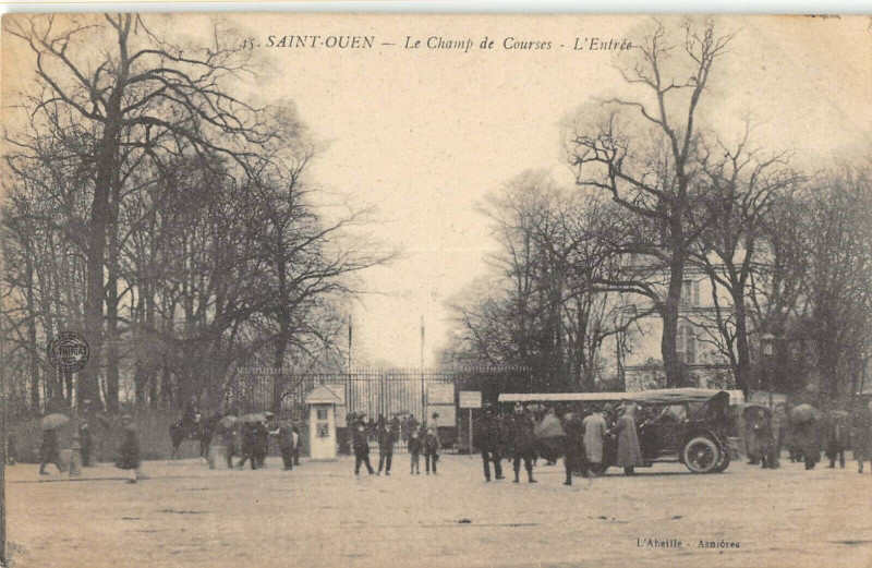 Carte postale ancienne Le Champ de Courses - L'Entrée à Saint-Ouen-sur-Seine
