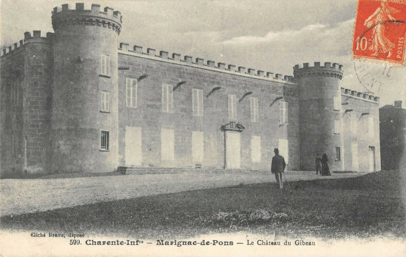 Carte postale ancienne Marignac De Pons Chateau De Gibeau à Marignac