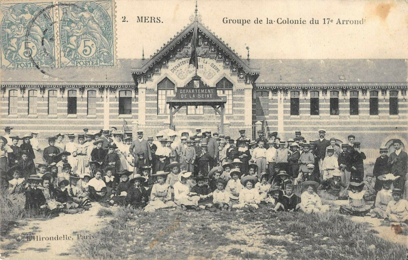 Carte postale ancienne Mers Groupe De La Colonie Du 17e Arrondissement
