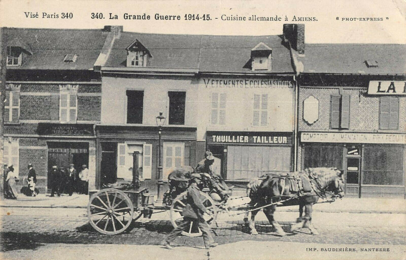 Carte postale ancienne Cuisine Allemande A Amiens à Amiens