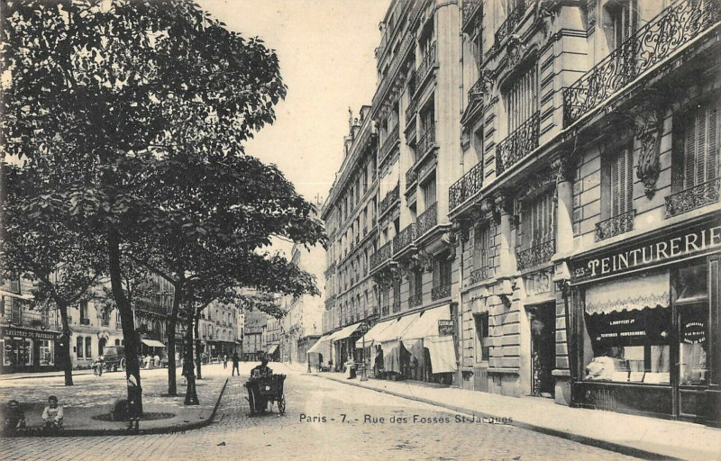 Carte postale ancienne Paris Ve Rue Des Fosses Saint Jacques à Paris 5e