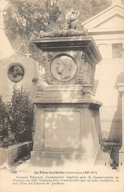 Carte postale ancienne Le Père-Lachaise - Edouard Monnais à Paris 20e