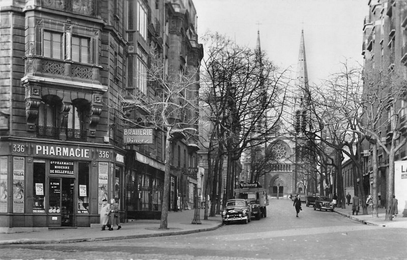 Carte postale ancienne Rue du Jourdain à Paris 20e
