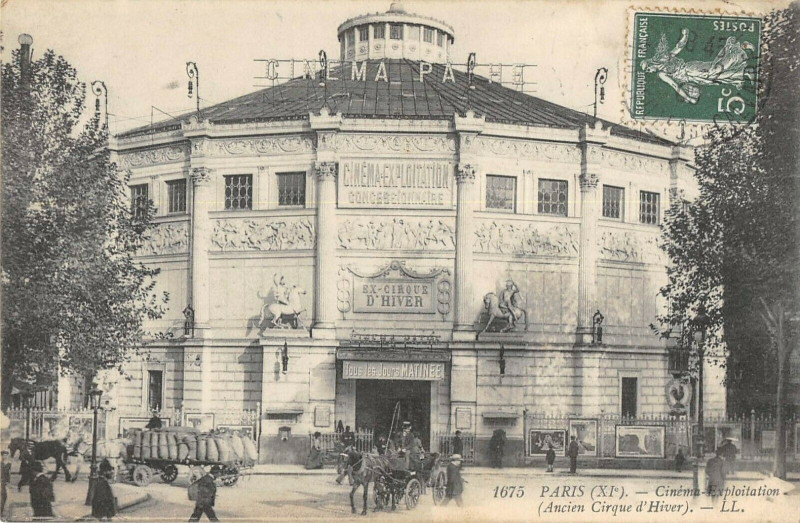 Carte postale ancienne Paris XIe Cinema Exploitation Ancien Cirque D'Hiver à Paris 11e