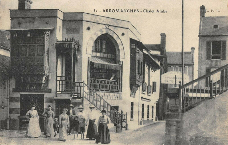 Carte postale ancienne Arromanches Chalet Arabe