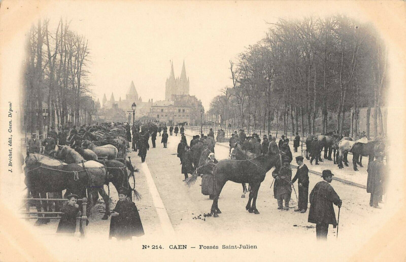 Carte postale ancienne Caen Fosses Saint Julien à Caen
