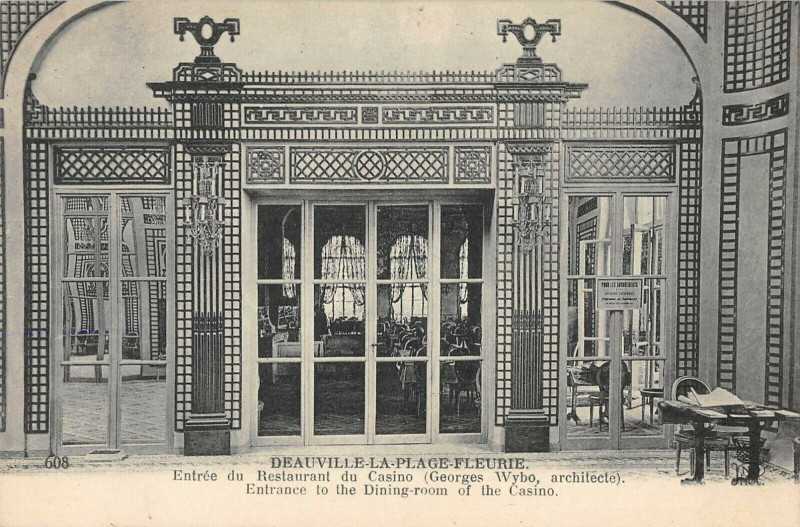 Carte postale ancienne Deauville La Plage Fleurie Entree Du Restaurant Du Casino à Deauville