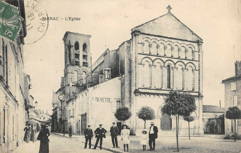 Carte postale ancienne Jarnac Eglise à Jarnac