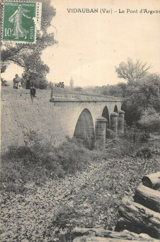 Carte postale ancienne Vidauban Le Pont D'Argens à Vidauban