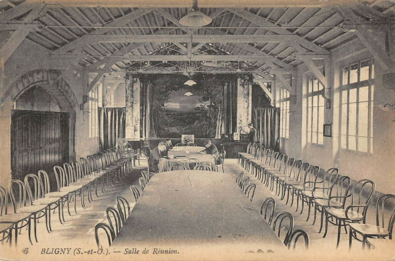 Carte postale ancienne Bligny Salle De Reunion à Igny