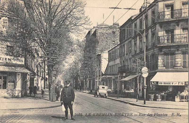 Carte postale ancienne Kremlin Bicetre Rue Des Plantes