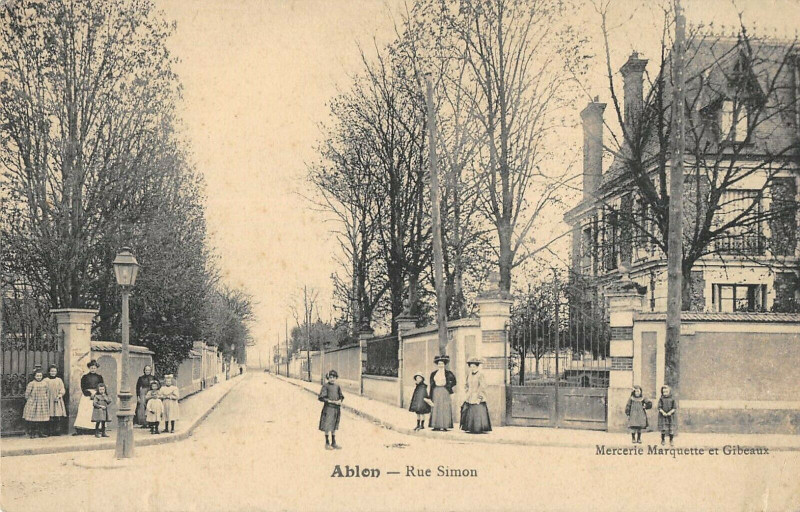 Carte postale ancienne Ablon Rue Simon