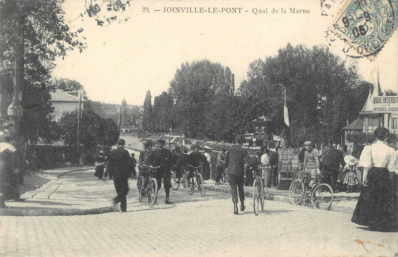 Carte postale ancienne Joinville Le Pont Quai De La Marne à Joinville-le-Pont