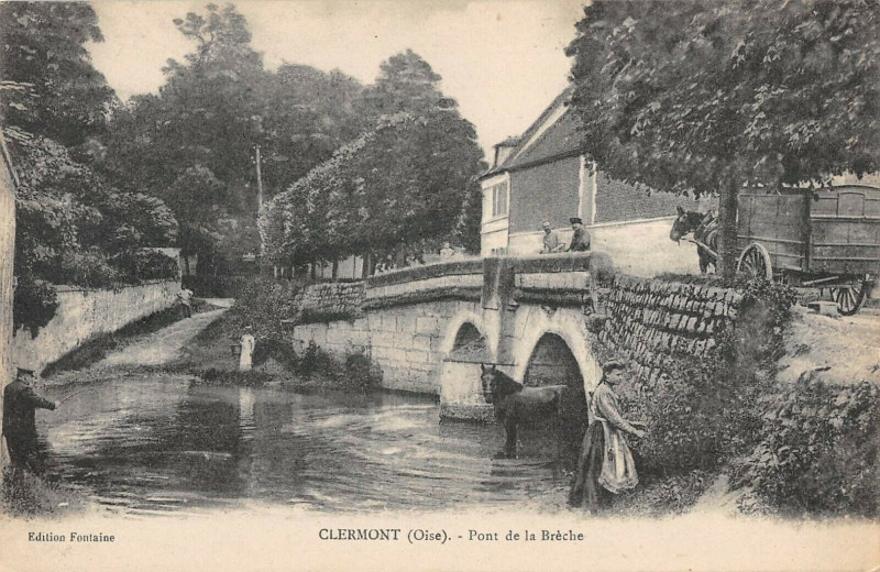 Carte postale ancienne Clermont Pont De La Breche à Clermont