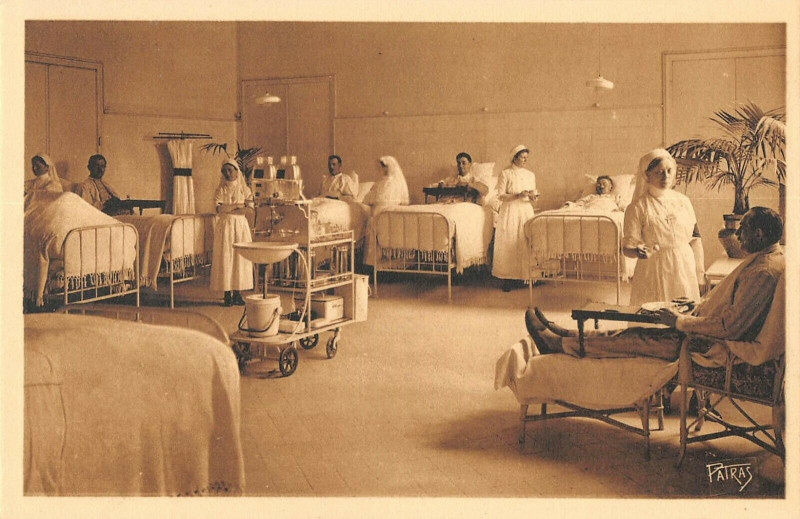 Carte postale ancienne Paris XIIIe Hopital Ecole Blesses Militaires Salle Felix Guyon à Paris 13e