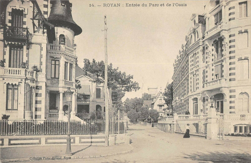 Carte postale ancienne Royan Entree Du Parc Et De L'Oasis à Royan