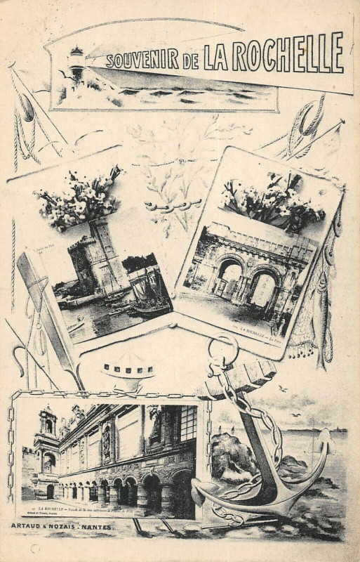 Carte postale ancienne Souvenir De La Rochelle à La Rochelle