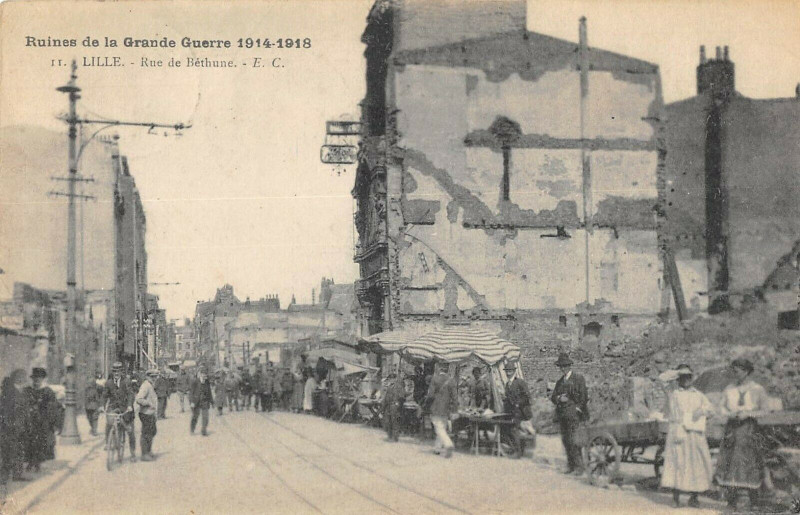 Carte postale ancienne Lille La Rue De Bethune à Lille