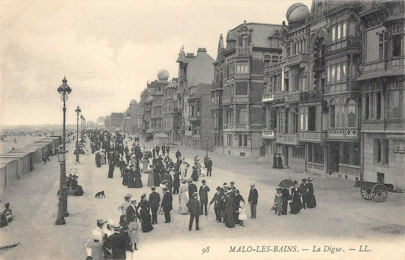 Carte postale ancienne Malo Les Bains La Digue