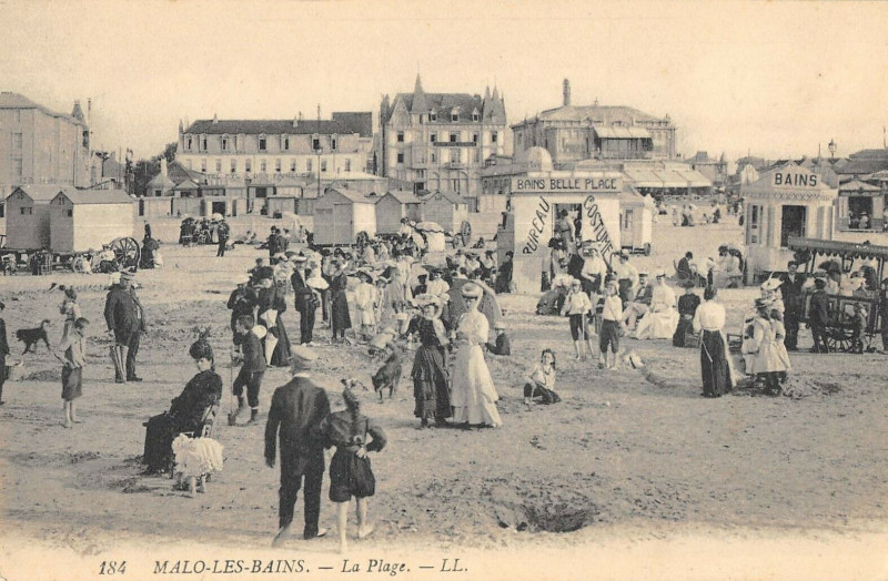 Carte postale ancienne Malo Les Bains La Plage