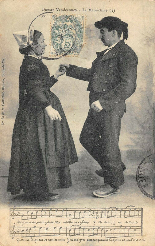 Carte postale ancienne Danses Vendeennes La Maraichine