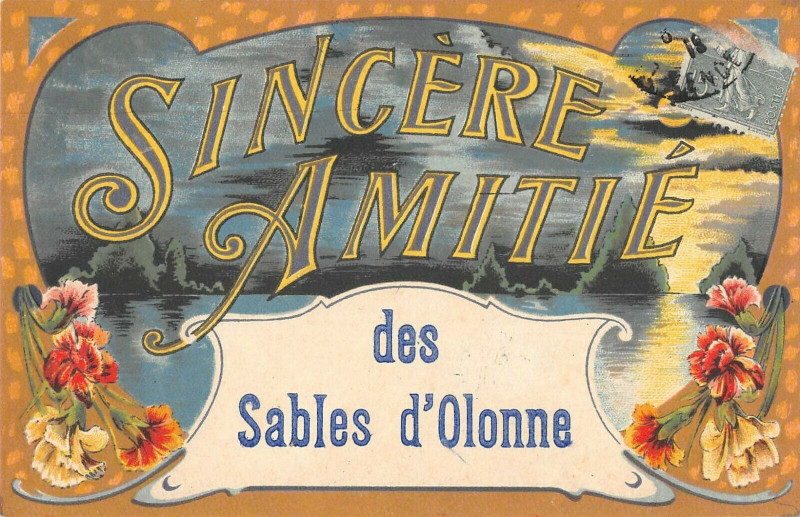 Carte postale ancienne Amities Les Sables D'Olonne aux Sables-d'Olonne