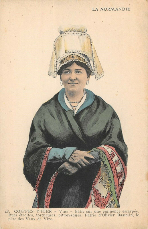 Carte postale ancienne Vire La Normandie Coiffe D'Hier