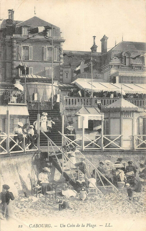 Carte postale ancienne Cabourg Un Coin De La Plage à Cabourg