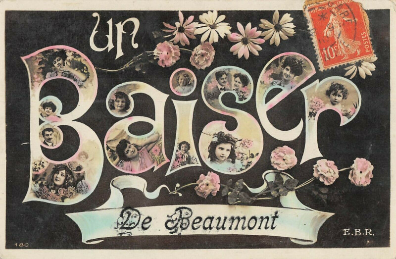 Carte postale ancienne Un Baiser De Beaumont