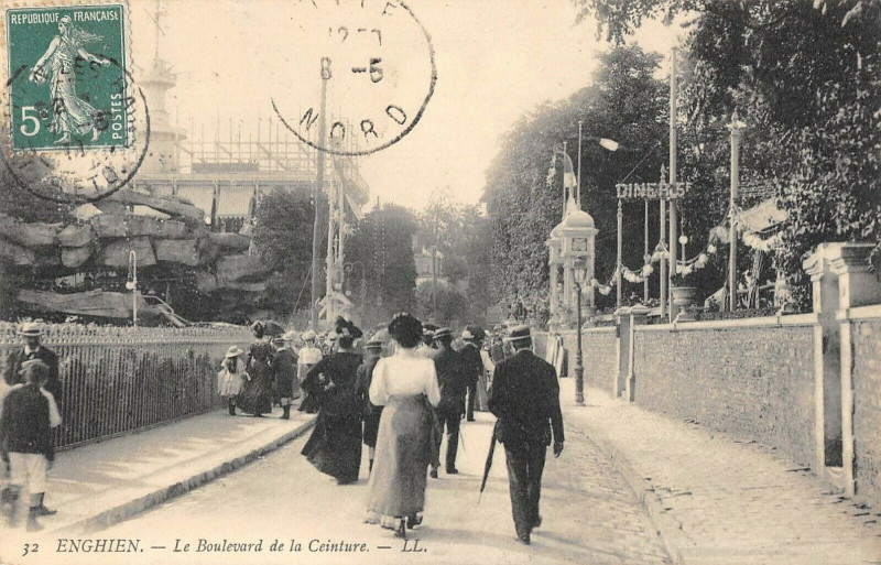 Carte postale ancienne Enghien Le Boulevard De La Ceinture