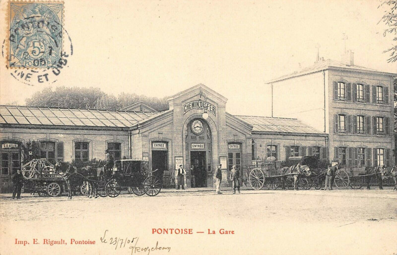 Carte postale ancienne Pontoise La Gare à Pontoise