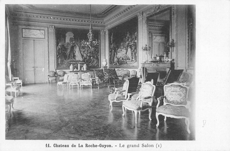 Carte postale ancienne Chateau De La Roche Guyon Le Grand Salon à La Roche-Guyon