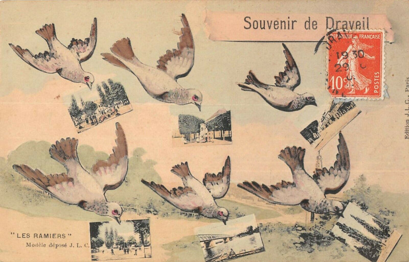 Carte postale ancienne Souvenir De Draveil à Draveil