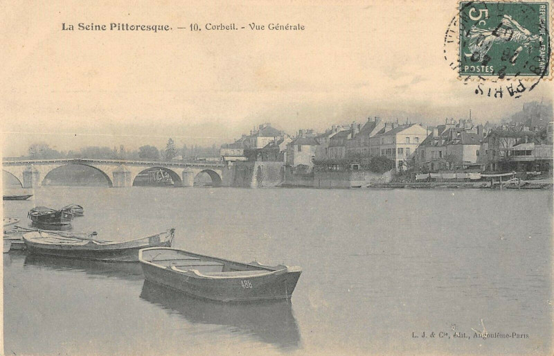 Carte postale ancienne Corbeil Vue Generale