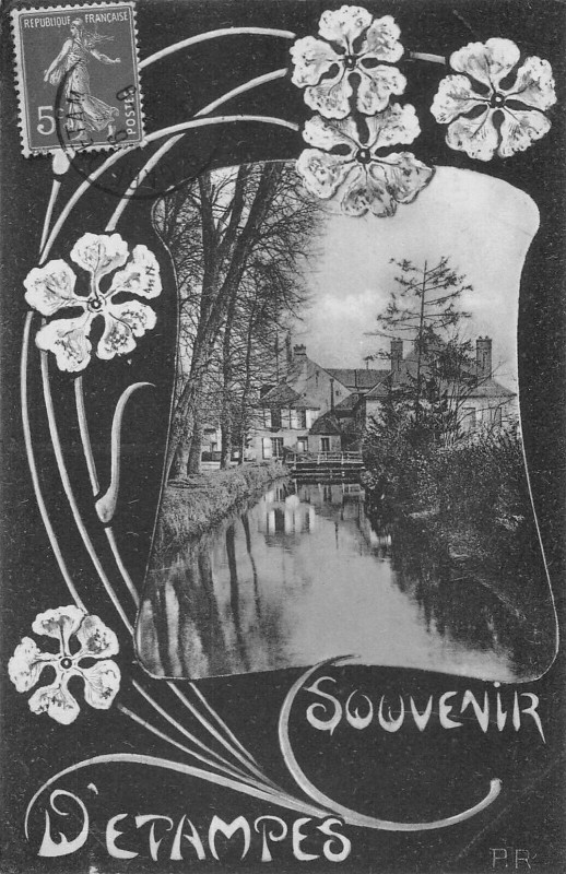 Carte postale ancienne Souvenir D'Etampes