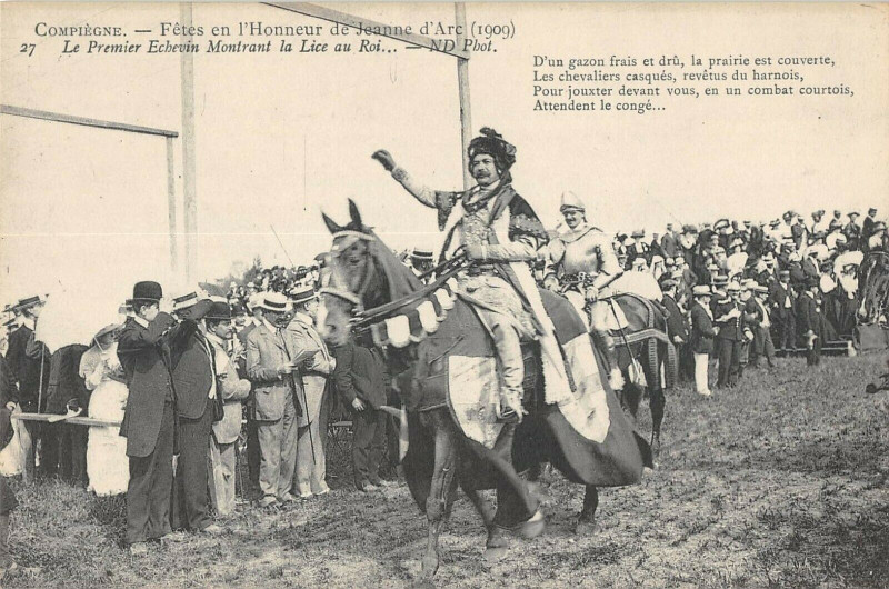 Carte postale ancienne Compiegne Fetes De Jeanne D'Arc Le Premier Echevin à Compiègne