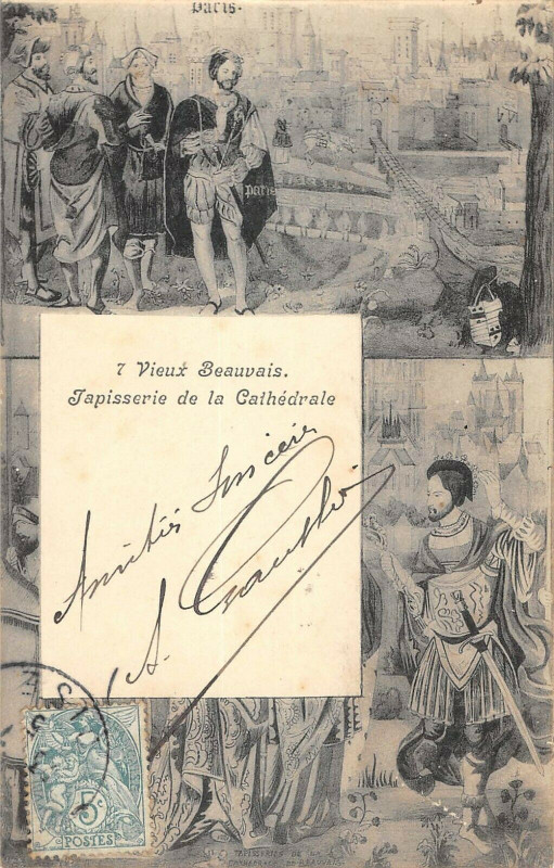 Carte postale ancienne Vieux Beauvais Tapisserie De La Cathedrale à Beauvais